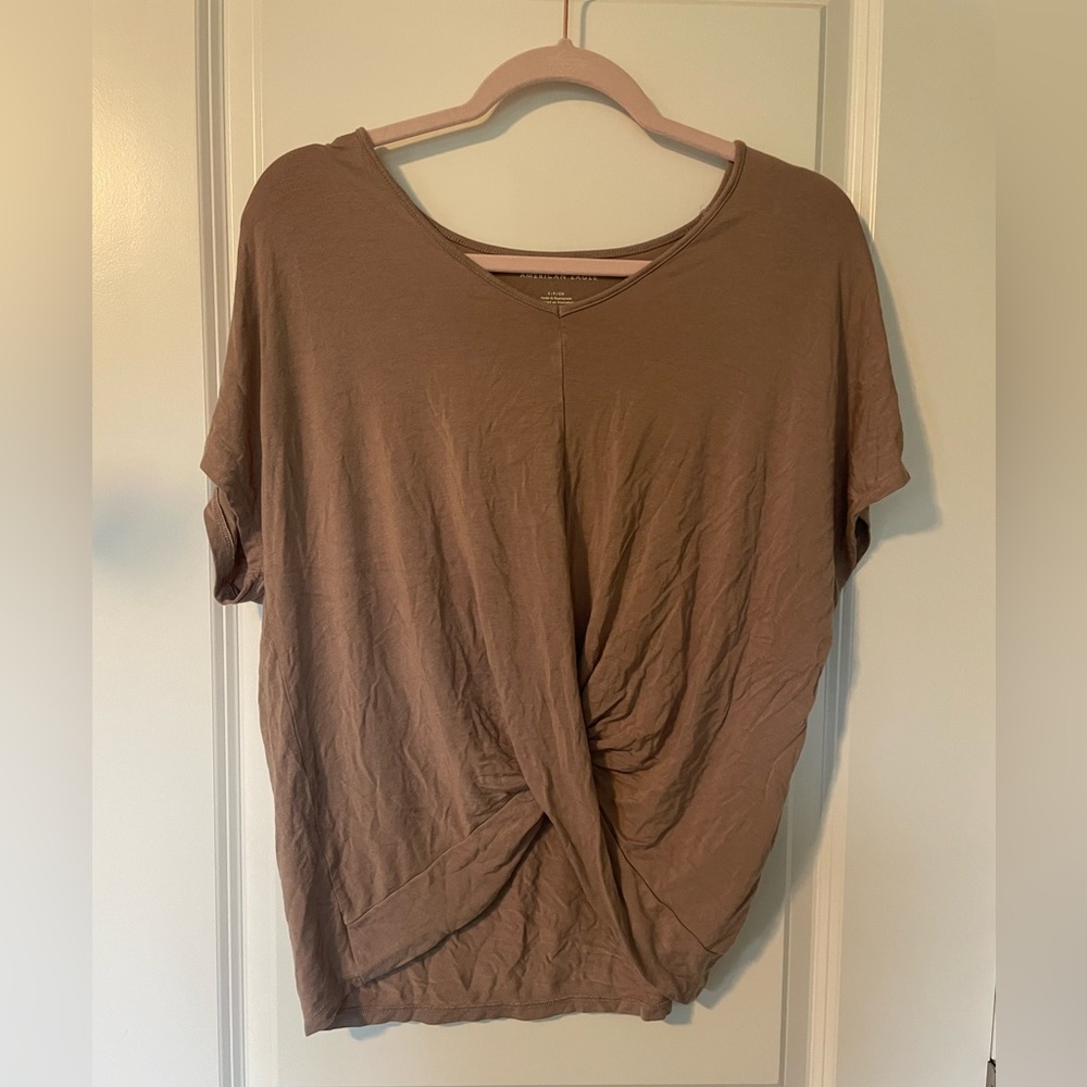 Mauve American Eagle Knot Shirt